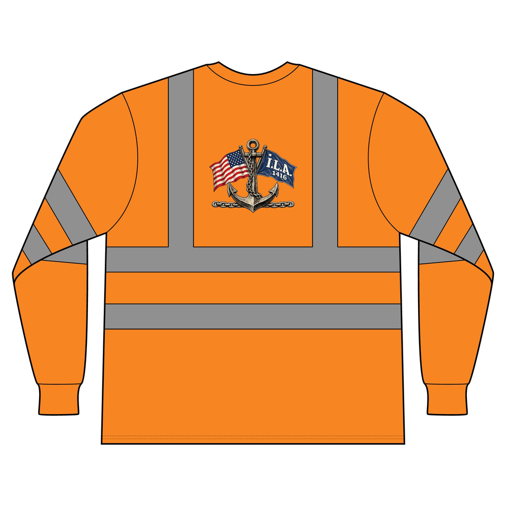 I Love America ANSI 107 Class 3 Long Sleeve Snag-Resistant Reflective T-Shirt