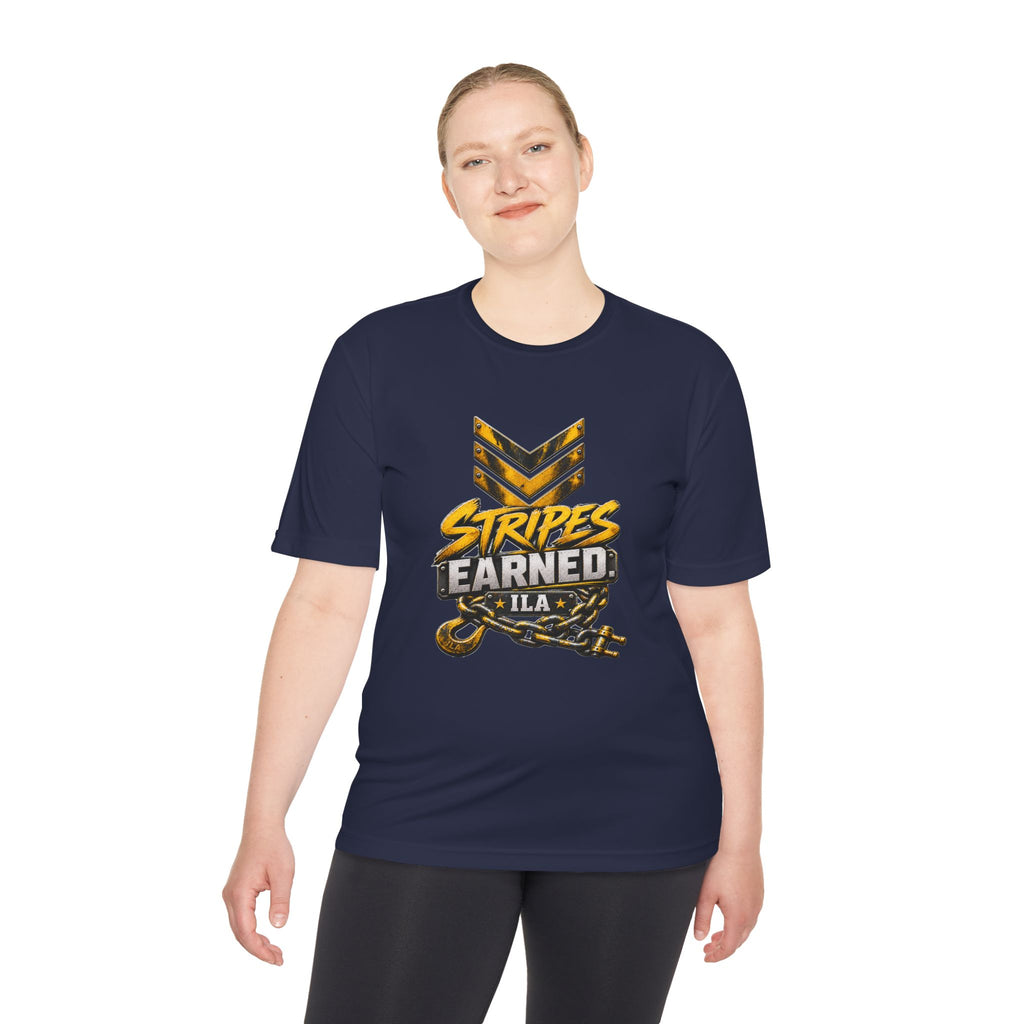 Stripes Earned Unisex Moisture Wicking Tee