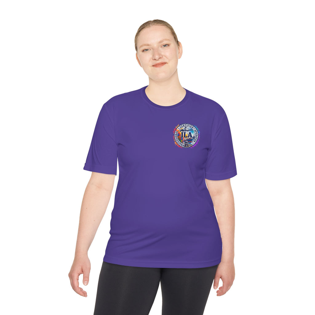 TLA Certified Operator Tee — Colorful Professional Aviation Crew Shirt