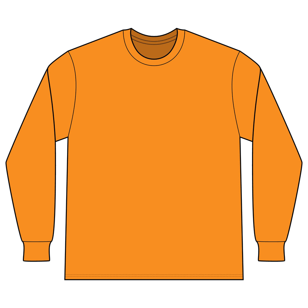 Certified Professional Operator Safety Orange Long Sleeve Tee — 'Block Safety' Chest Logo