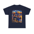 Longshoreman Firefighter Tee — Sunset Dock Rescue Graphic Shirt